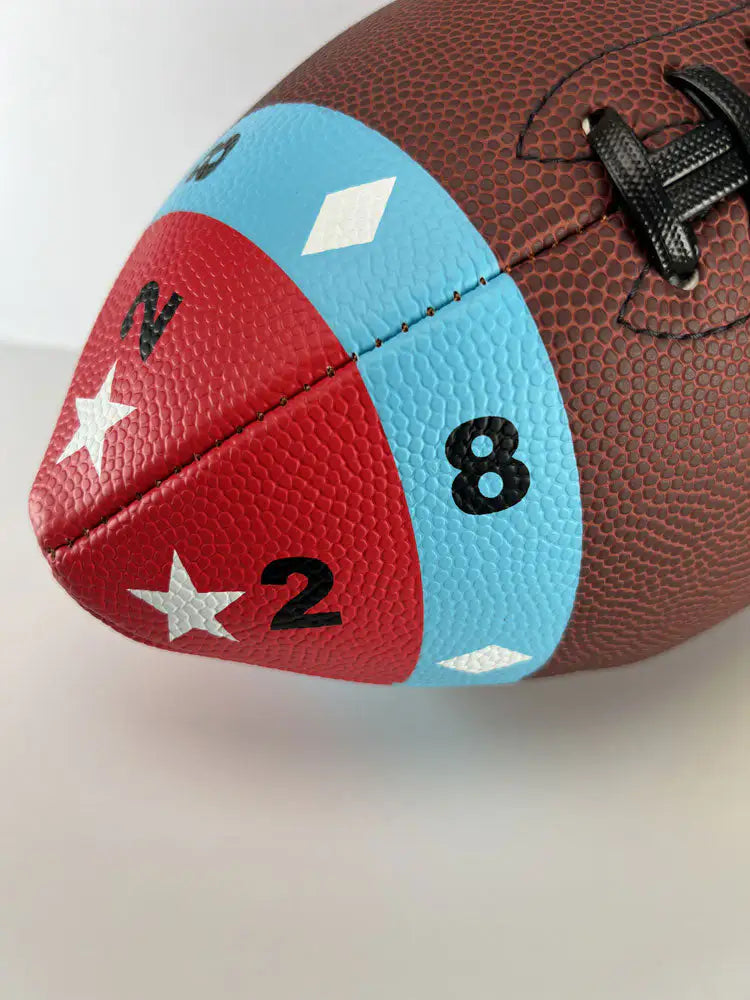 ColorTech football featuring numbered training panels for improved visual recognition skills.
